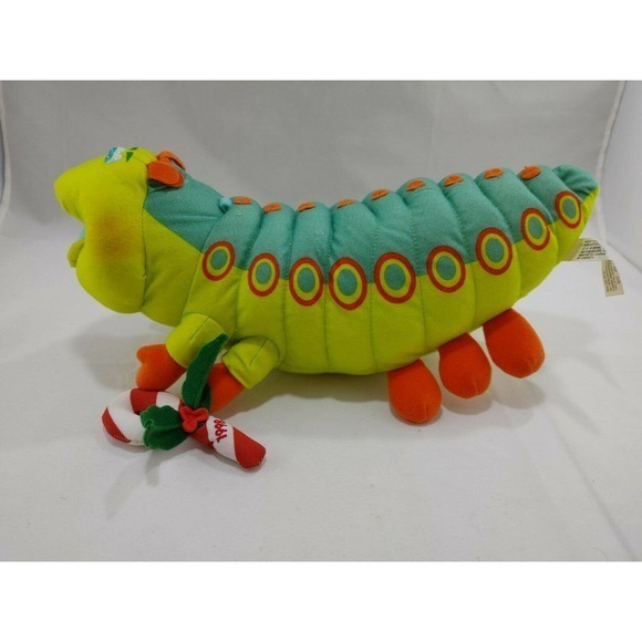 Disney A Bugs Life Plush Holiday Heimlich Caterpllar with Candy Cane Stuffed 12" - Picture 3 of 9